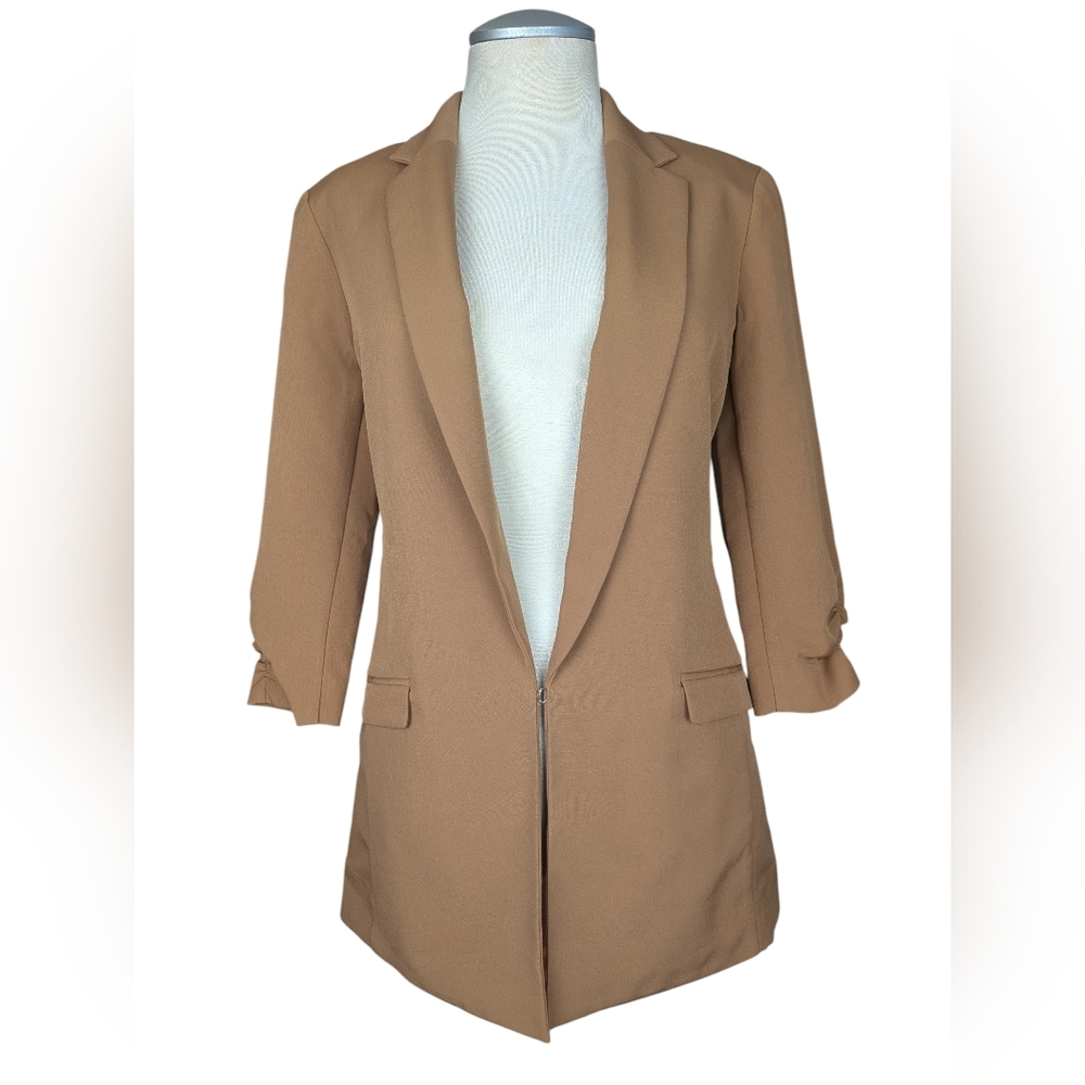 INC International Concepts 3/4 Sleeve Women's Camel Blazer